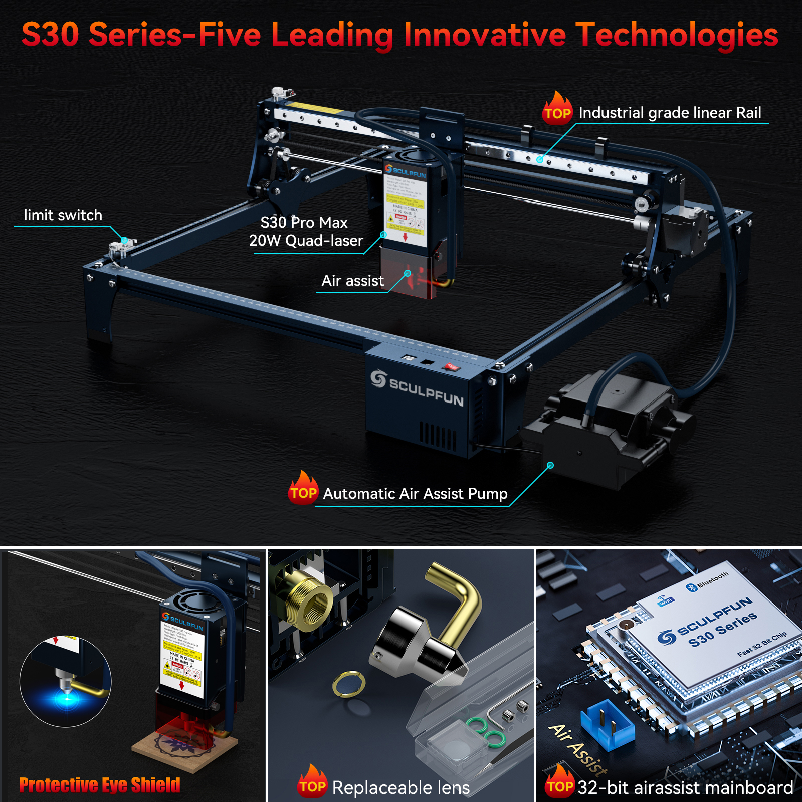 SCULPFUN S30 pro max S30 PRO S – Diy Automation recenzja i cena