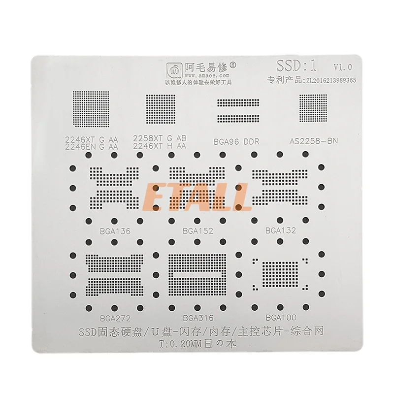 AMAOE SSD1 BGA Reballing Stenc – Tasmota Flash Tool recenzja i cena