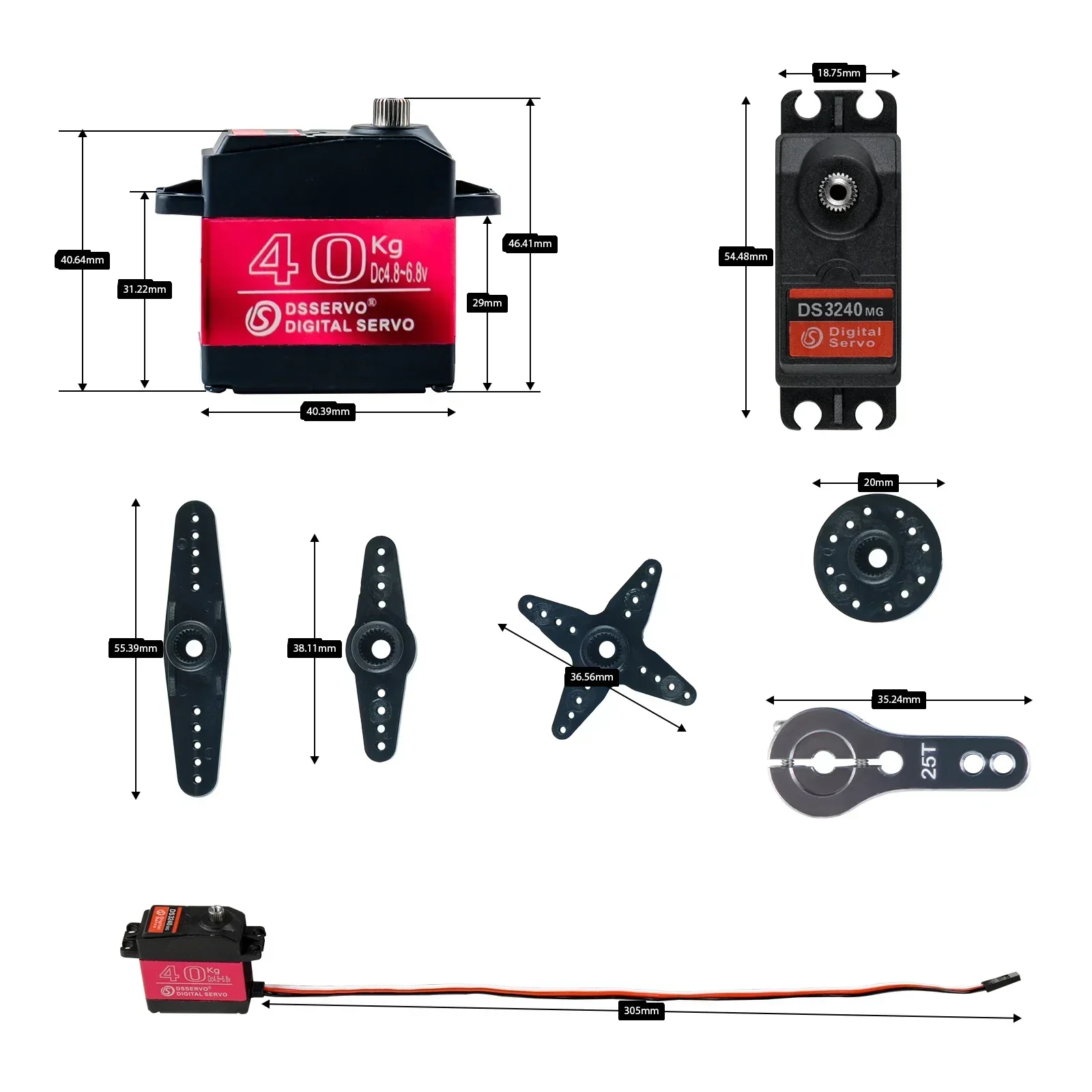 Digital Servo 40KG 180/270 Deg – Diy Automation recenzja i cena