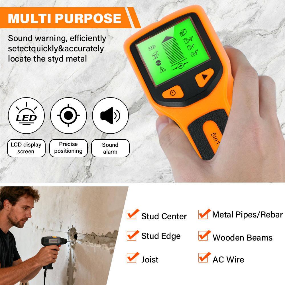 Wall Stud Detector 5 in 1 Hand – Water Leak Detector Wired recenzja i cena