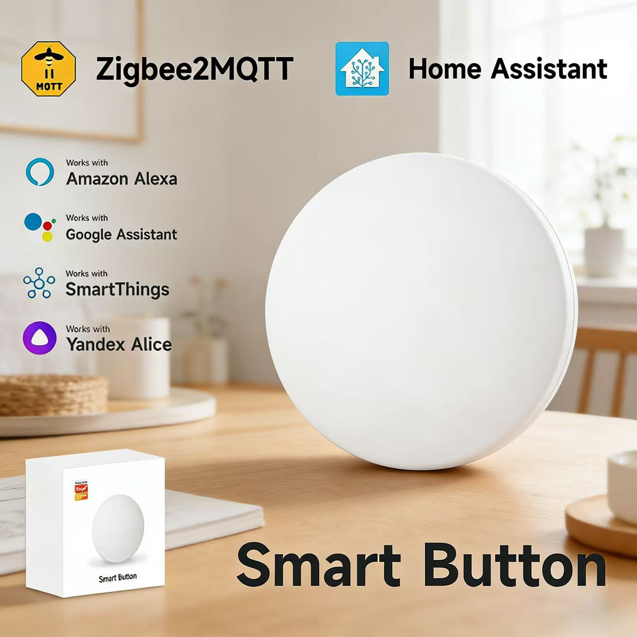 Zigbee3.0 2MQTT Smart Button S – Home Automation Ideas recenzja i cena