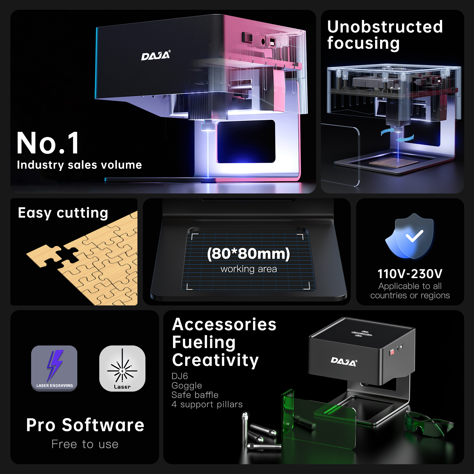 DAJA DJ6 Mini Portable Laser E – Diy Automation recenzja i cena