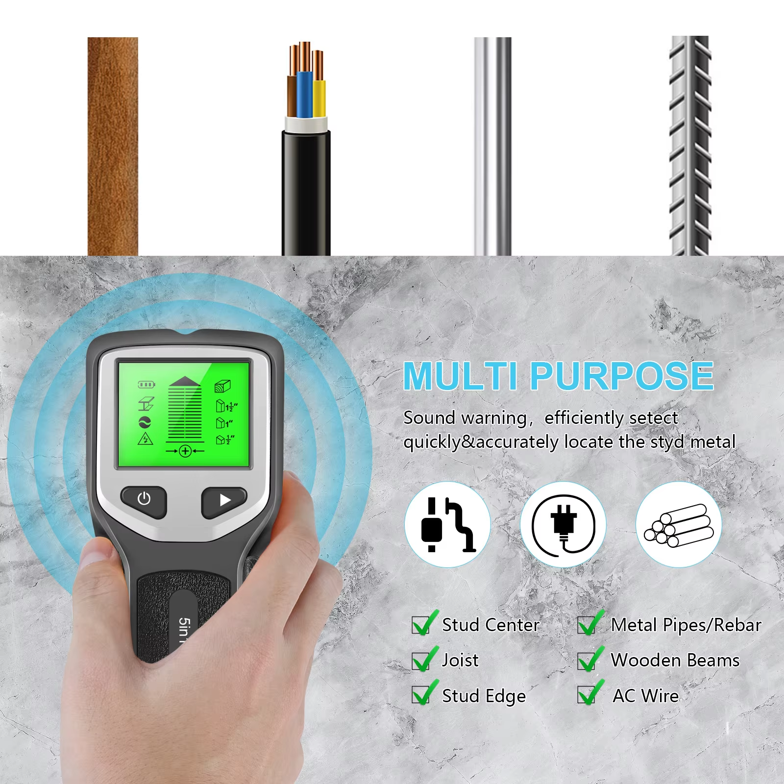 New 5-In-1 Wall Detector Handh – Water Leak Detector Wired recenzja i cena